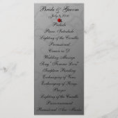 Betoverde Rozen Trouwprogramma Kaart (Achterkant)