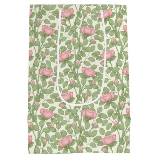 Betoverde Rozentuin Ivoorkleurig Op Maat Medium Cadeauzakje (Achterkant)