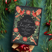 Betoverde Rustieke Kardinalen Kerst Kaart