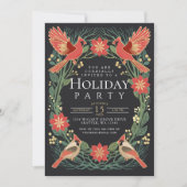 Betoverde Rustieke Kerst Kardinalen Vakantiefeest Kaart (Voorkant)