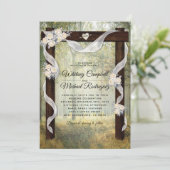 Betoverde rustieke Woodland bruiloft boog Kaart (Staand voorkant)