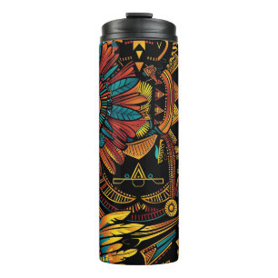 Betoverde saffier "Aztec Dream" geïsoleerde tumble Thermosbeker