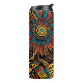Betoverde saffier "Aztec Dream" geïsoleerde tumble Thermosbeker (Gedraaid links)