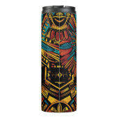 Betoverde saffier "Aztec Dream" geïsoleerde tumble Thermosbeker (Achterkant)