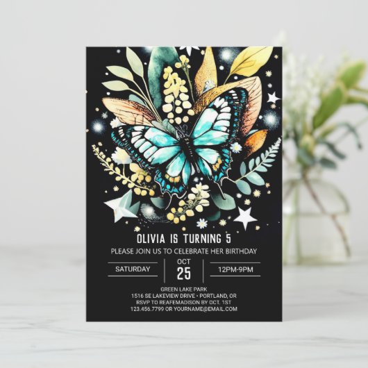 Betoverde Sage Groene Verjaardag Kaart (Staand voorkant)