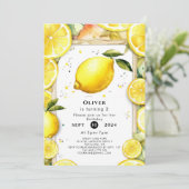 Betoverde Schattigee Lemon Verjaardag Kaart (Staand voorkant)