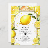 Betoverde Schattigee Lemon Verjaardag Kaart (Voorkant / Achterkant)