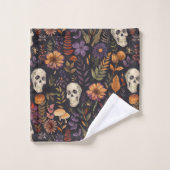 Betoverde schedels en giftige bloemen bad handdoek (Wasdoekje)