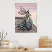Betoverde Schemerfeeën Draak Poster (Keuken)