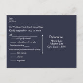 Betoverde schemerlucht sterren & blad RSVP kaart (Achterkant)