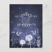 Betoverde schemerlucht sterren & blad RSVP kaart (Voorkant)