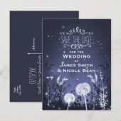 Betoverde Schemerlucht Sterren & Loof Opslagdatum Aankondigingskaart (Voorkant / Achterkant)