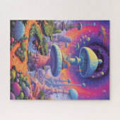 Betoverde schimmels: een kleurrijke reis legpuzzel (Horizontaal)