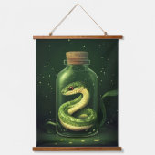 Betoverde slang in een glazen pot hangend wandkleed (Voorkant)