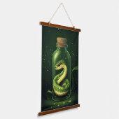 Betoverde slang in een glazen pot hangend wandkleed (Gebogen)