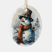 🎄 betoverde sneeuwman kerst ornament (Rechts)