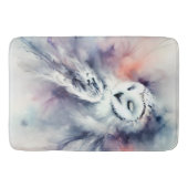 Betoverde sneeuwuil in Waterverf Badmat (Voorkant)