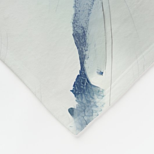 Betoverde sneeuwuil in Waterverf Fleece Deken (Hoek)