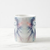 Betoverde sneeuwuil in Waterverf Koffiemok (Center)