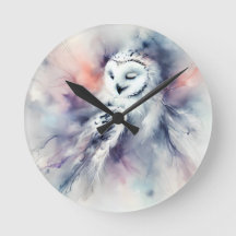 Betoverde sneeuwuil in Waterverf