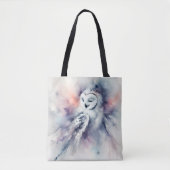 Betoverde sneeuwuil in Waterverf Tote Bag (Voorkant)