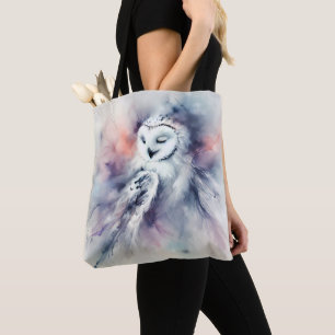 Betoverde Sneeuwuil in Waterverf Tote Bag