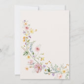 Betoverde Soft Wildflower Garden Wedding Menu Kaar Kaart (Achterkant)