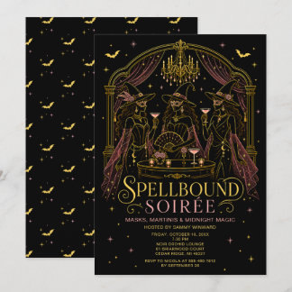 Betoverde Soiree Halloween Maskerade Feest Kaart