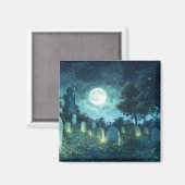 Betoverde spookachtige begraafplaats magneet (Voorkant / Achterkant)