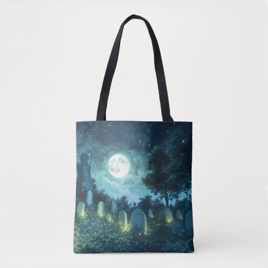 Betoverde spookachtige begraafplaats tote bag (Voorkant)