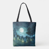 Betoverde spookachtige begraafplaats tote bag (Achterkant)