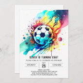 Betoverde sport online voetbal verjaardag kaart (Voorkant / Achterkant)