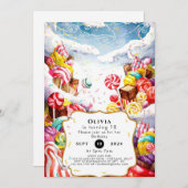 Betoverde Sprinkle Candyland Verjaardag Kaart (Voorkant / Achterkant)