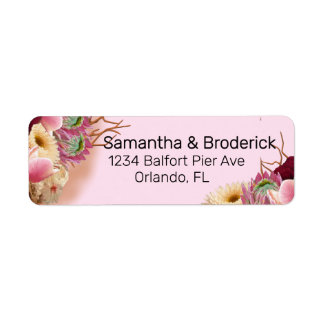 Betoverde Sprookjesachtige Boho Wilde Bloemen Brui Etiket