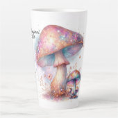 Betoverde Sprookjesachtige Tuin Paddestoel Latte Mok (Voorkant)