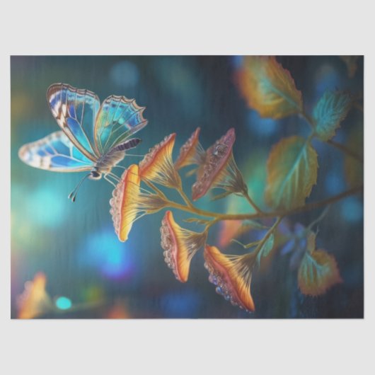 Betoverde sprookjesachtige vlinder droom tissuepapier (Voorkant)