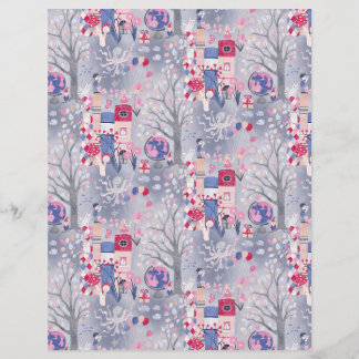 Betoverde sprookjesboeken grijs plakboek papier