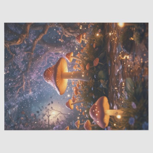 Betoverde Sprookjespaddenstoelen Tissuepapier (Voorkant)