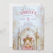 Betoverde sprookjesprinses eerste verjaardag kaart (Achterkant)