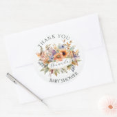 Betoverde Sprookjestuin Dank Je Wel Meisje Baby Sh Ronde Sticker (Envelop)