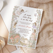 Betoverde Sprookjestuin Meisje Baby Shower Uitnodi