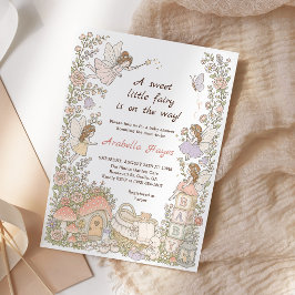 Betoverde Sprookjestuin Meisje Baby Shower Uitnodi Kaart