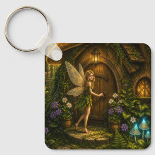 Betoverde Sprookjeszwam Cottage Sleutelhanger