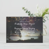 Betoverde Sunset Beach Vintage bruiloft Kaart (Staand voorkant)