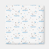 Betoverde Swan Lake Fairy Tale Crowned Swan Magneet (Voorkant)