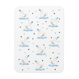 Betoverde Swan Lake Fairy Tale Crowned Swan Magneet