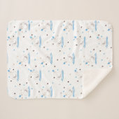 Betoverde Swan Lake Fairy Tale Crowned Swan Sherpa Deken (Voorkant (horizontaal))