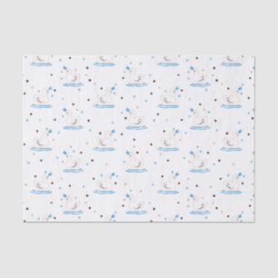 Betoverde Swan Lake Fairy Tale Crowned Swan Tissuepapier