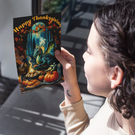 Betoverde Thanksgiving Feest Feestdagenkaart