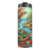 Betoverde Tribal River Village Thermosbeker (Voorkant)